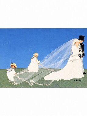 “Les Grandes Manoeuvres” by D. Éthier – Whimsical Wedding Art Print – Wall Art